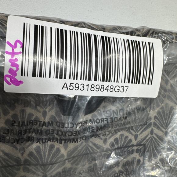 Isaac Mizrahi Bridgehampton Linen Blend Pants Fringe Hem Brown Black Sz 2 Boho - Picture 13 of 13